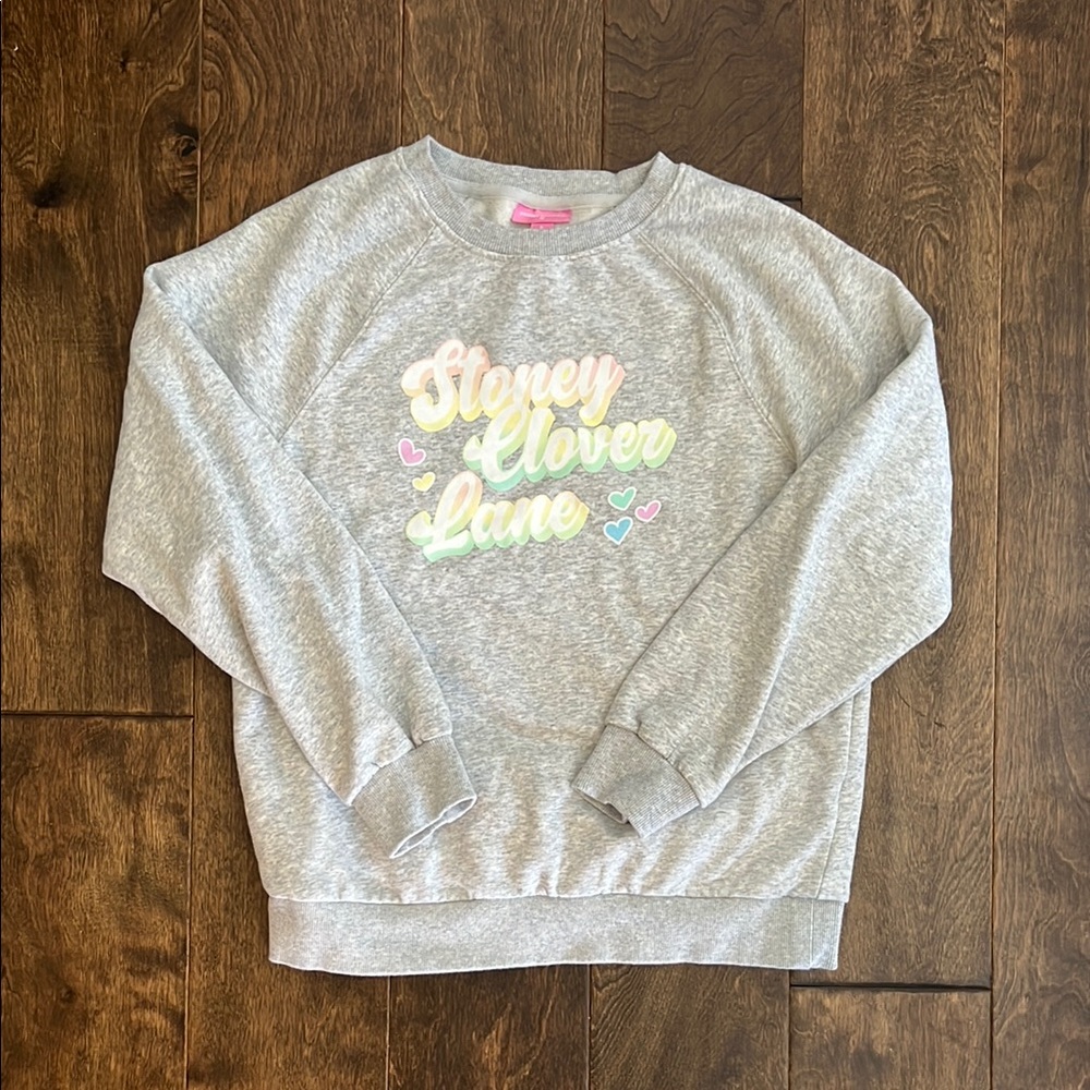 Stoney Clover Lane Gray Sweatshirt with Multicolor Logo